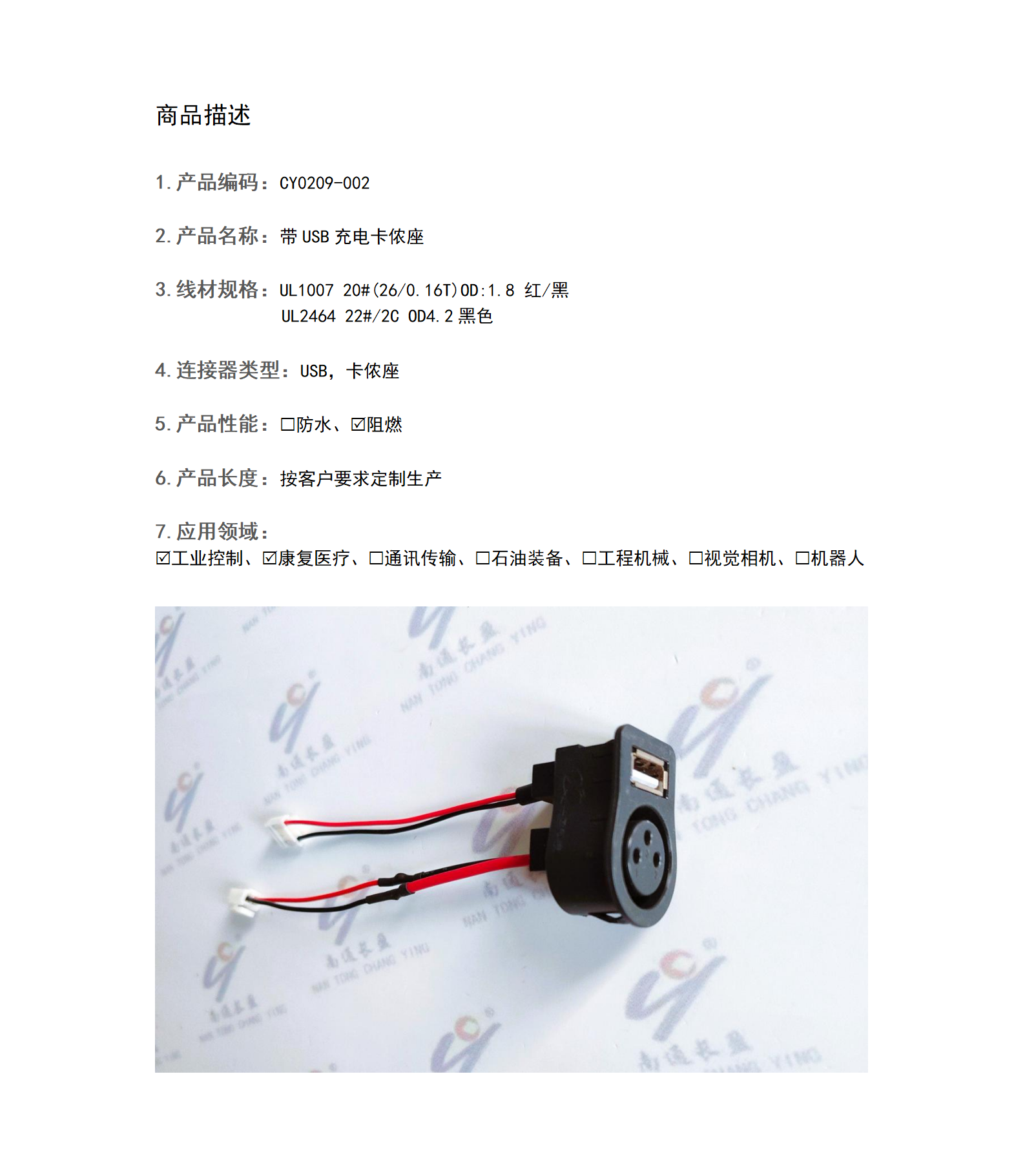 CY0209-002 帶USB充電卡儂座